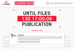 LockBit 2.0 alleged French Justice Ministry dump